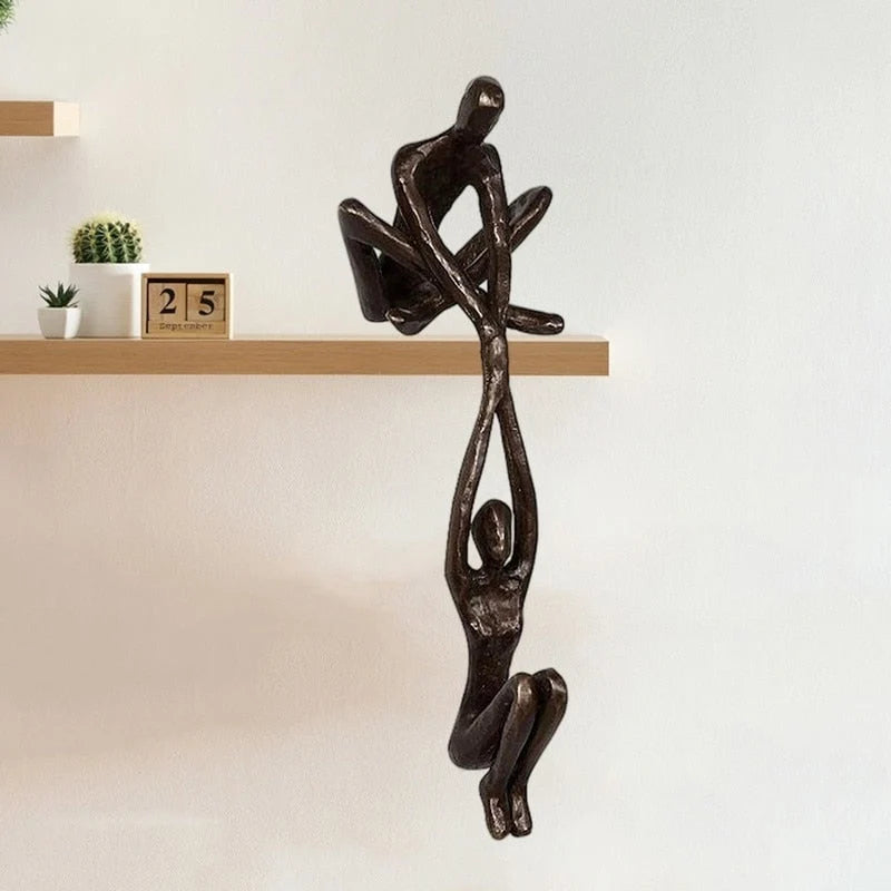 Decorative Sculpture Modern Abstract Polystone 8 Inch
