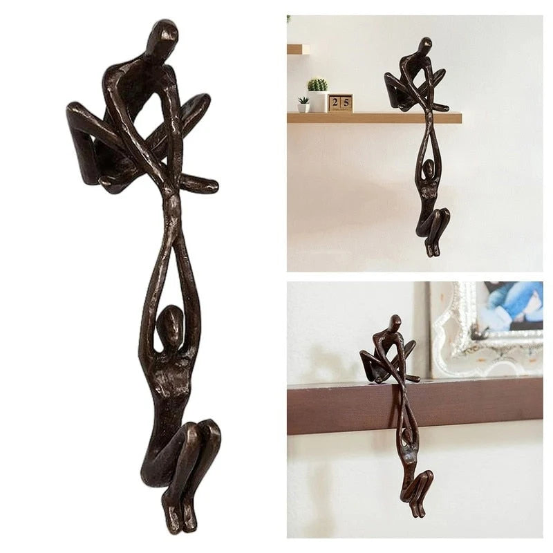 Decorative Sculpture Modern Abstract Polystone 8 Inch