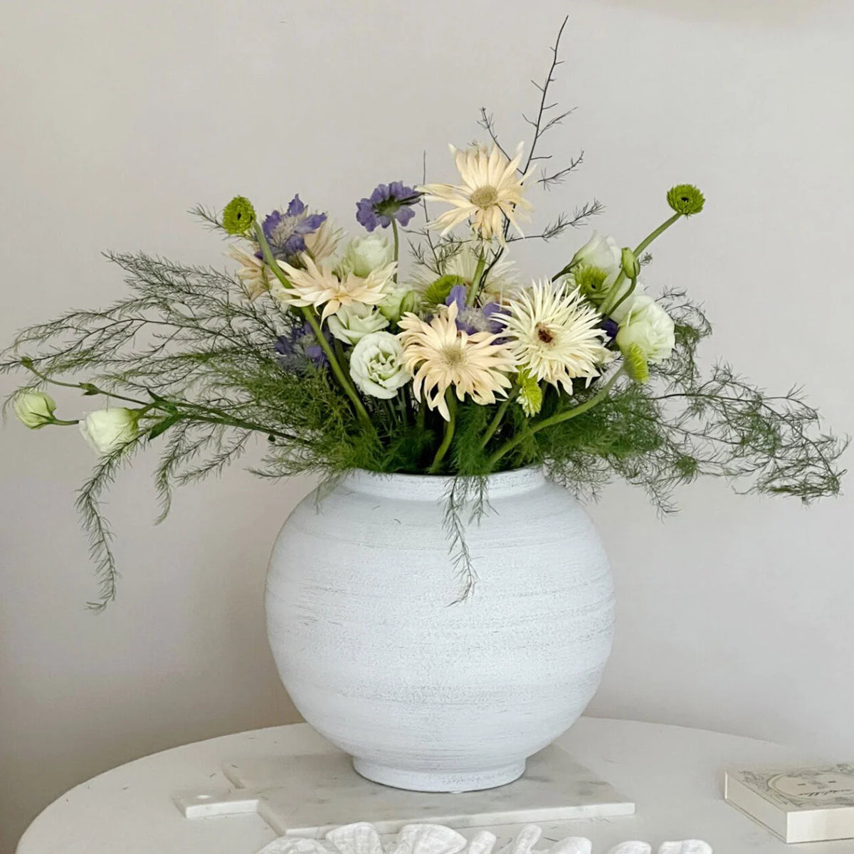 Decorative Vase Natural Stone Textured 11 Inch