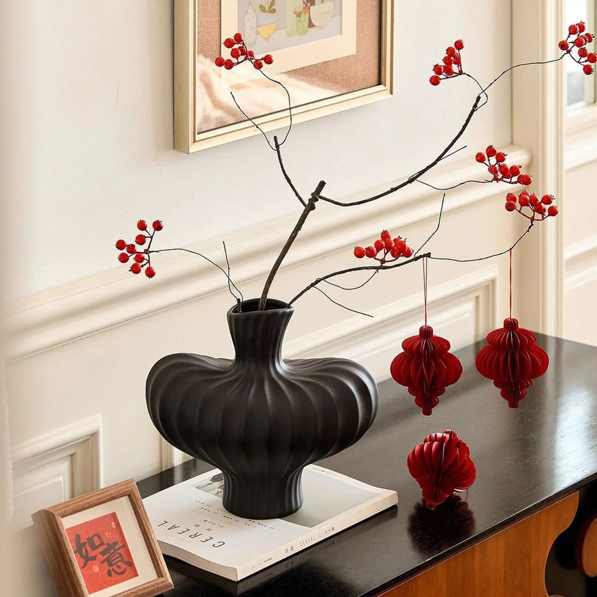 Decorative Vase Sculptural Ceramic For Flowers