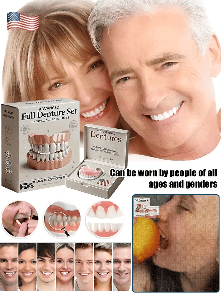 Denture Kit Boil-and-Bite Moldable Upper & Lower Set