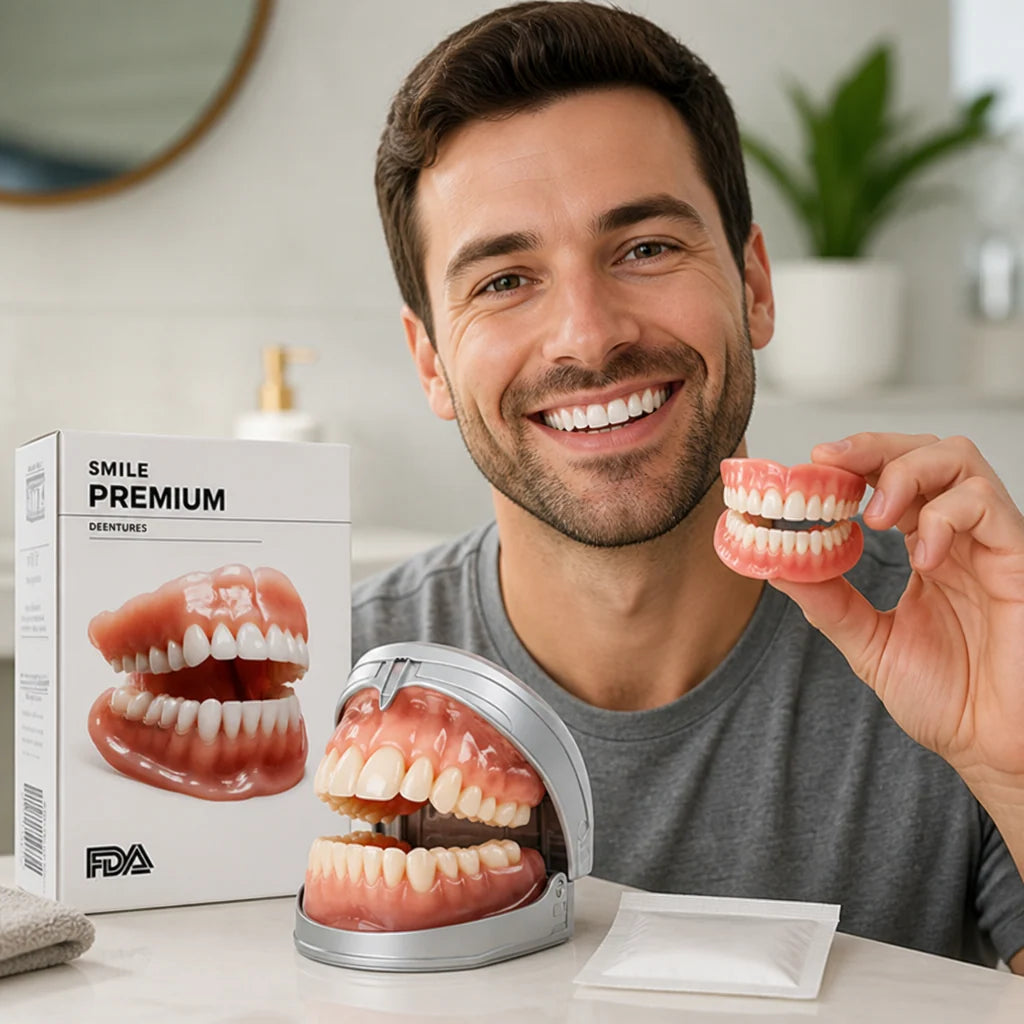Denture Set Boil-And-Bite Upper & Lower