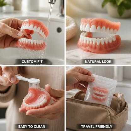 Denture Set Boil-and-Bite Custom Fit Upper & Lower