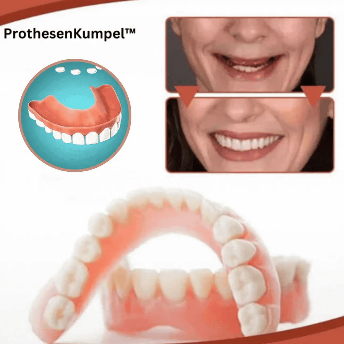Denture Set Flexible Silicone Upper & Lower