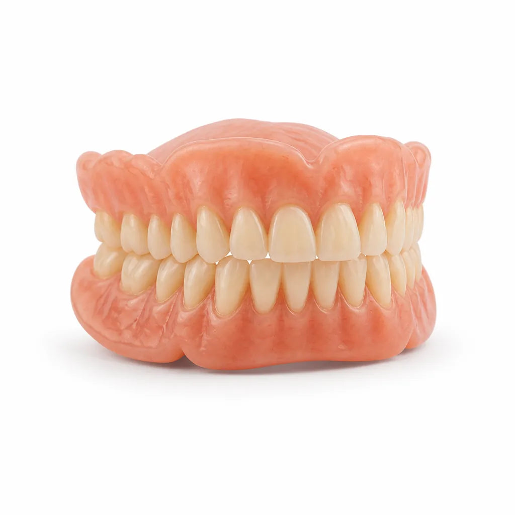 Denture Set Heat-Molded Custom Fit Adhesive-Free Suction