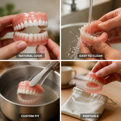 Denture Set Hot Water Mouldable Upper & Lower