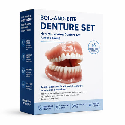 Denture Set Hot Water Mouldable Upper & Lower