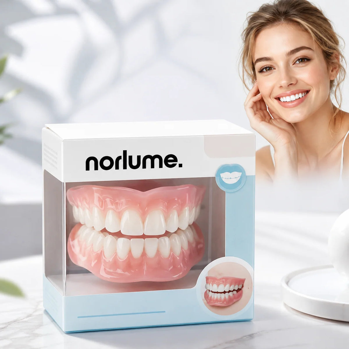 Denture Set Moldable Removable Upper & Lower