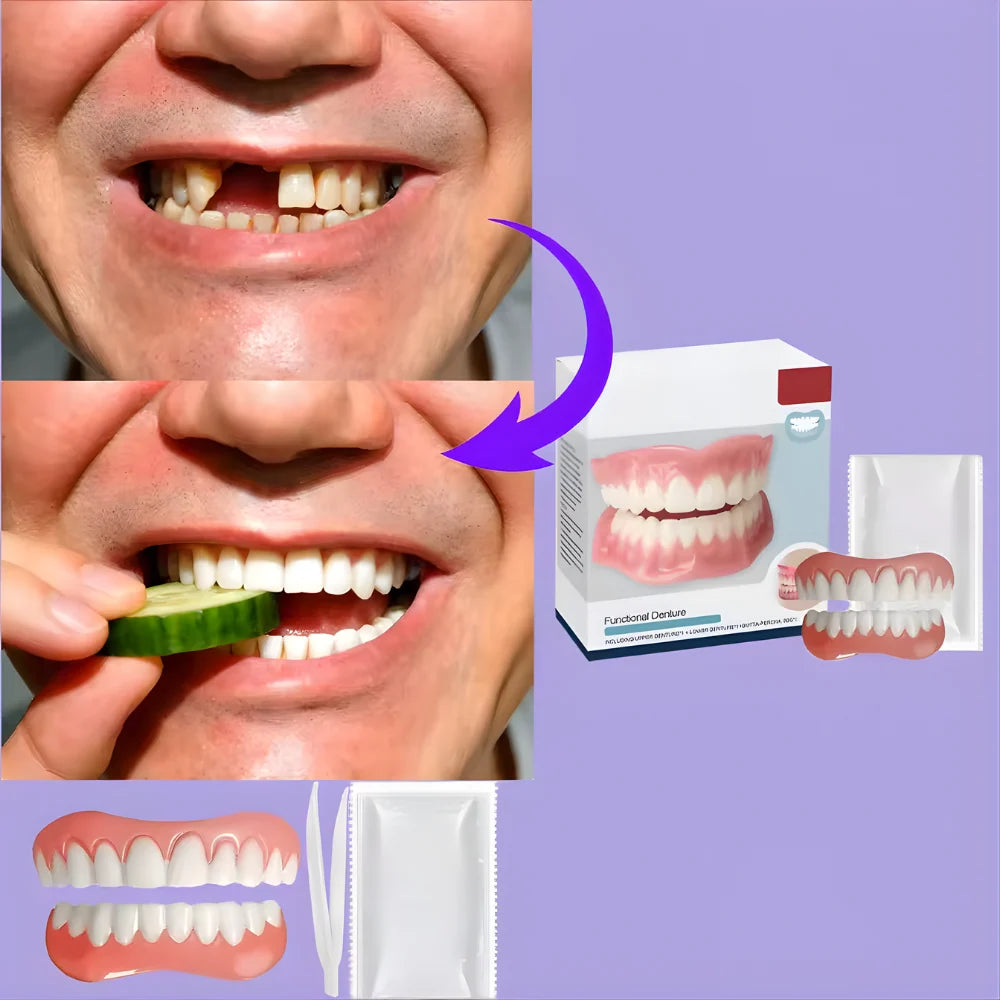 Denture Set Moldable Removable Upper & Lower