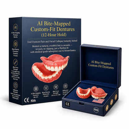 Dentures Custom-Fit Upper & Lower Up to 12-Hour Hold