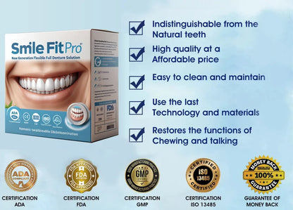 Dentures Flexible Full or Partial Fit Natural-Looking