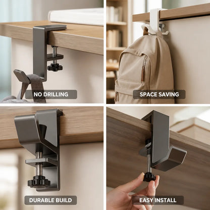 Desk Hook Adjustable Clamp Carbon Steel