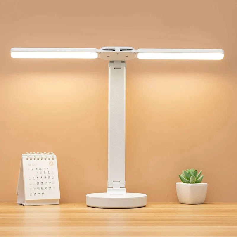 Desk Lamp Foldable Tripod Rechargeable & Dimmable