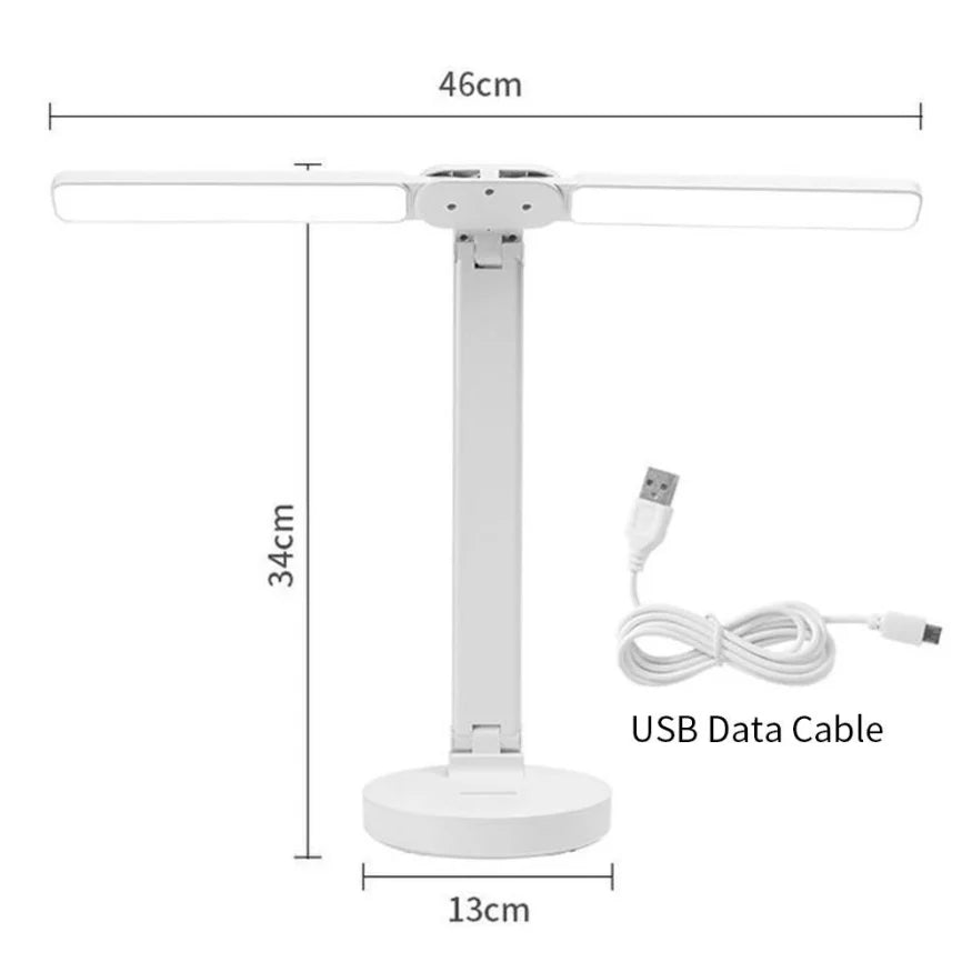 Desk Lamp Foldable Tripod Rechargeable & Dimmable