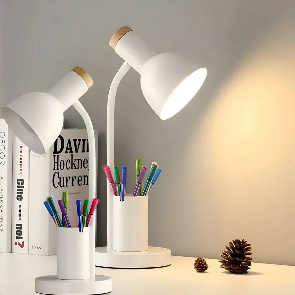 Desk Lamp LED Three-Color Lighting Integrated Pen Holder