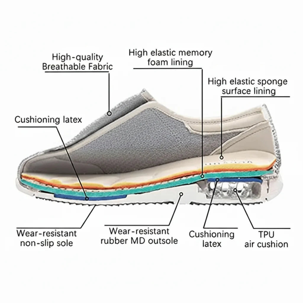 Diabetic Shoes Extra-Wide Fit Memory Foam Cushioning Seamless Lining