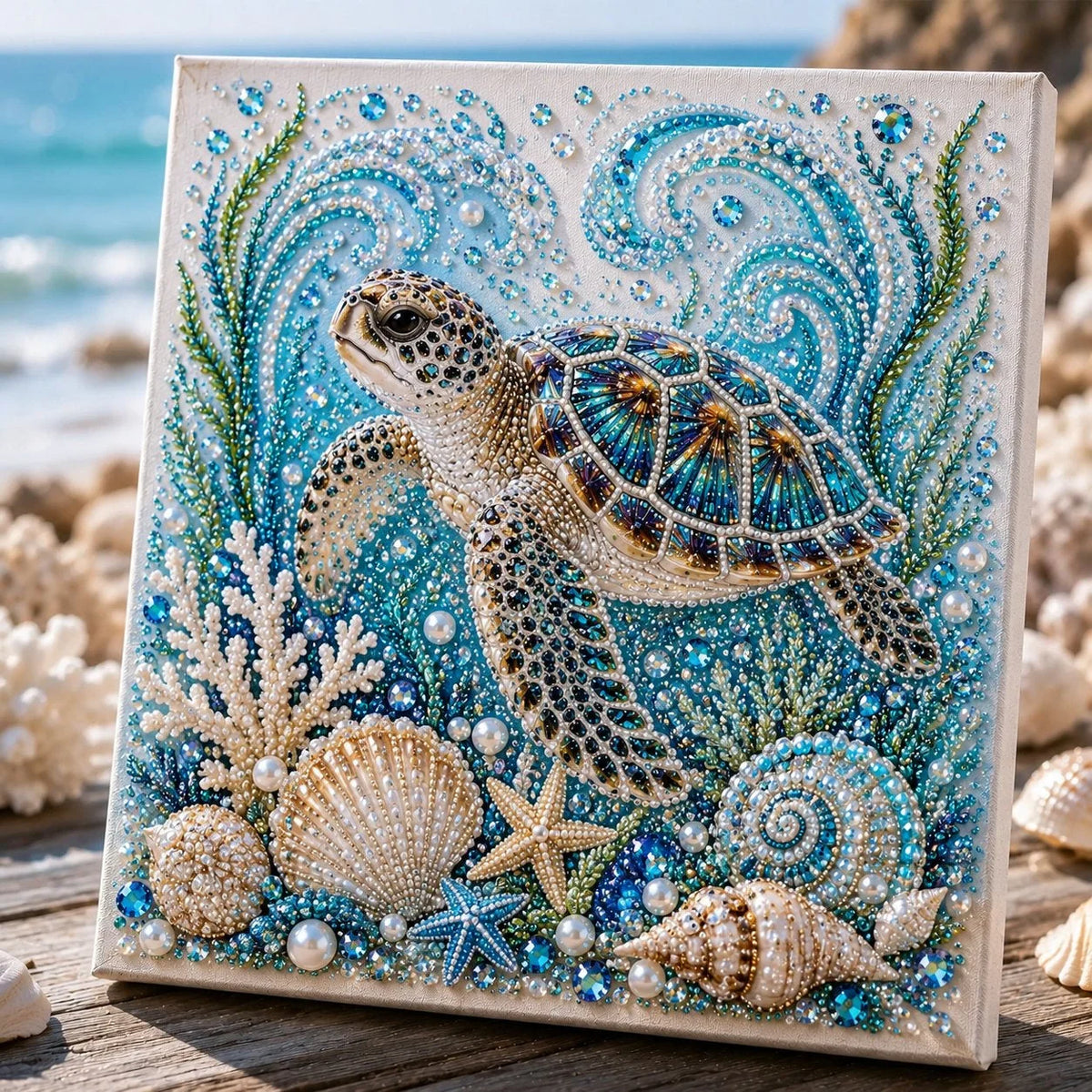 Diamond Painting Kit 3D Pearl Bead Ocean Animal