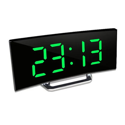 Digital Alarm Clock Curved Large LED Auto Dimming