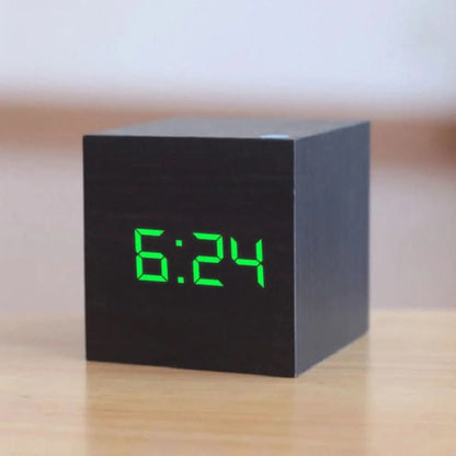 Digital Alarm Clock LED Display With Temperature & Auto Night Mode