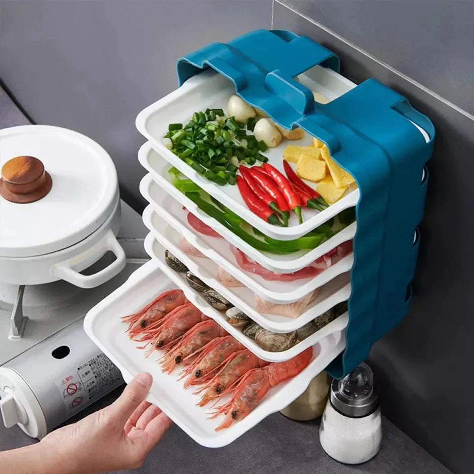 Dish Tray Organizer Six Trays Wall Or Table Mountable