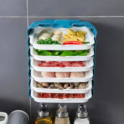 Dish Tray Organizer Six Trays Wall Or Table Mountable