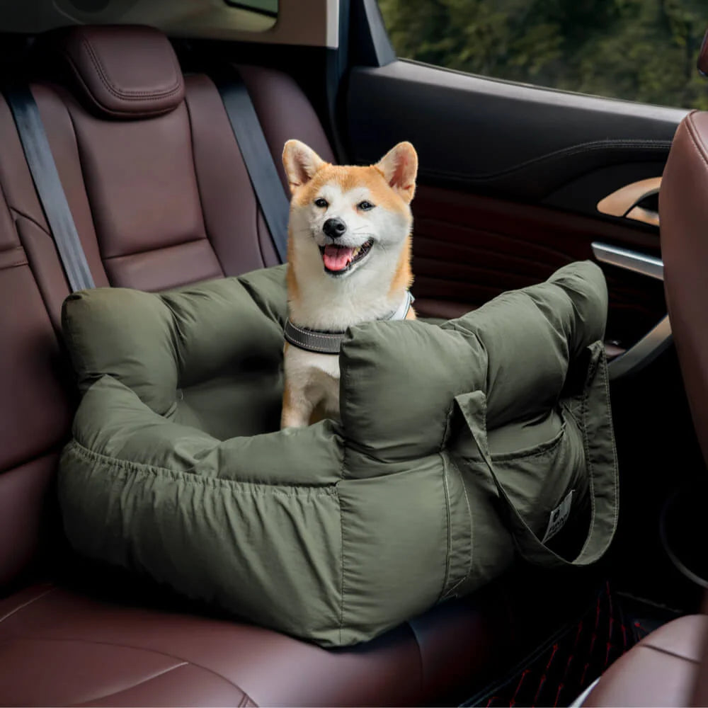 Dog Car Bed Padded Machine-Washable Side Pockets & Handles