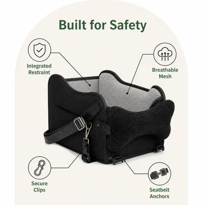 Dog Car Seat Center Console Breathable Mesh Integrated Harness