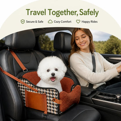 Dog Car Seat Center Console Breathable Mesh Integrated Harness