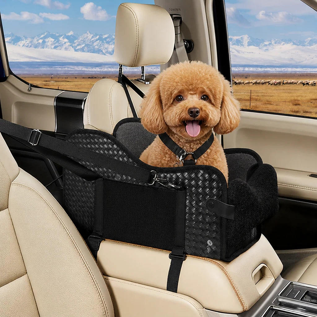 Dog Car Seat Center Console Breathable Mesh Integrated Harness