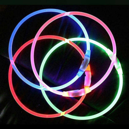 Dog Collar LED Light USB Rechargeable Three Modes