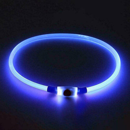 Dog Collar LED Light USB Rechargeable Three Modes
