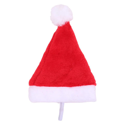 Dog Santa Hat Soft Plush Adjustable Fit