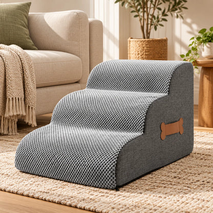 Dog Stairs Non-Slip Surface Washable Cover Foam Support