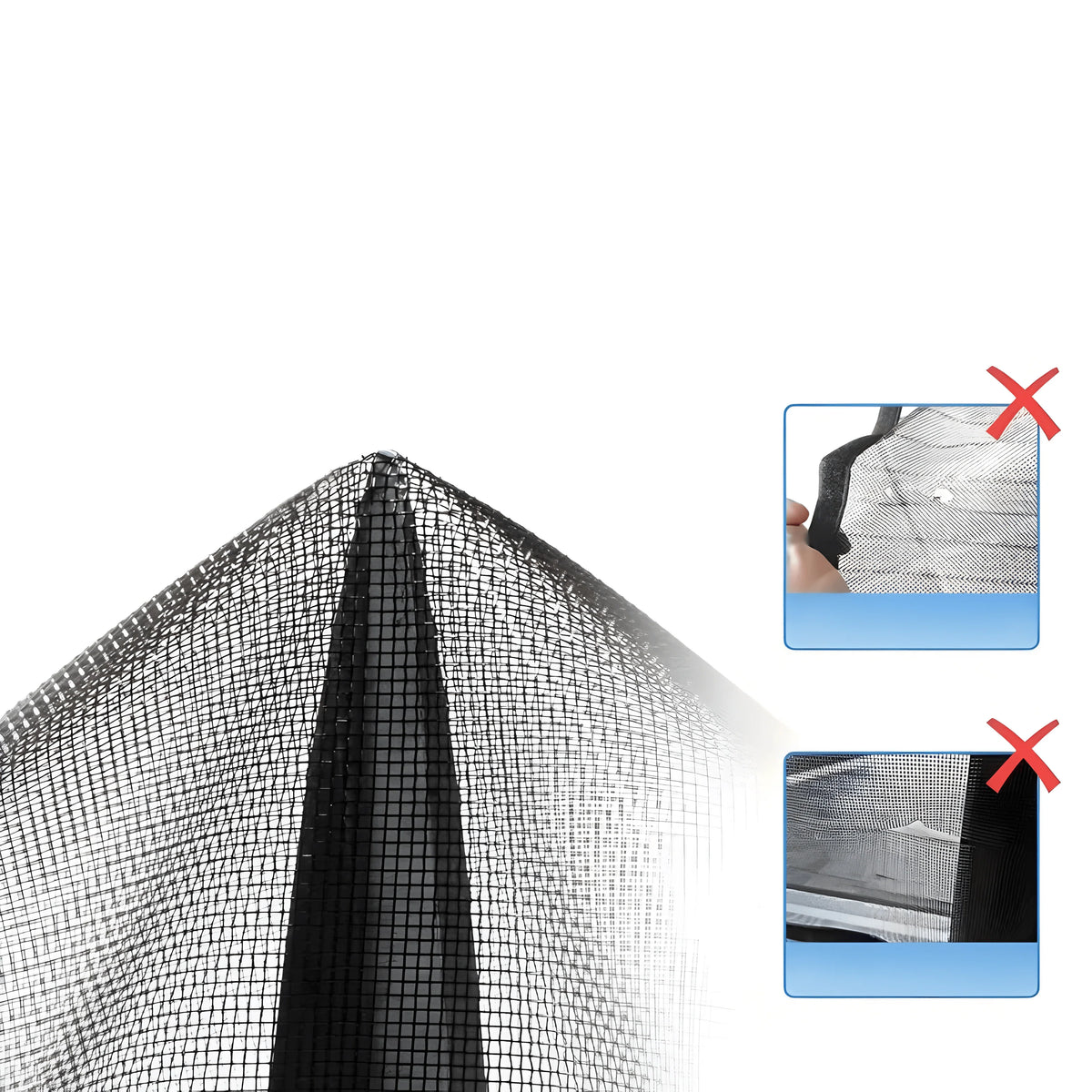Door Mosquito Net Magnetic Self-Closing Polyester Mesh