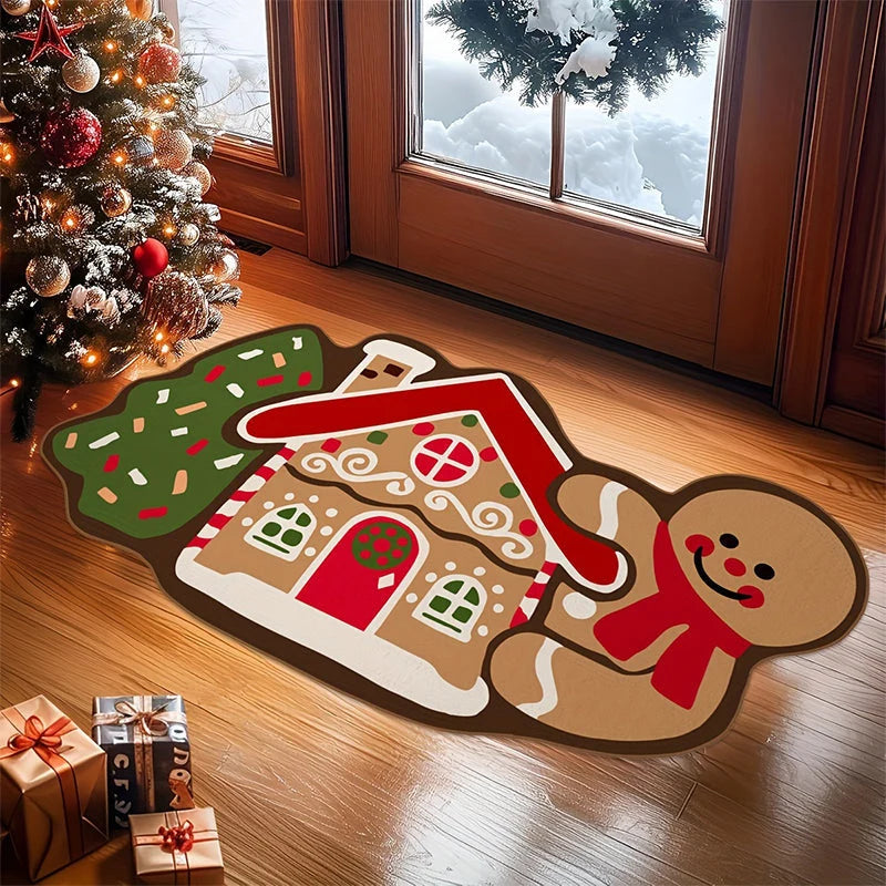 Doormat Gingerbread Design Absorbent & Non-Slip