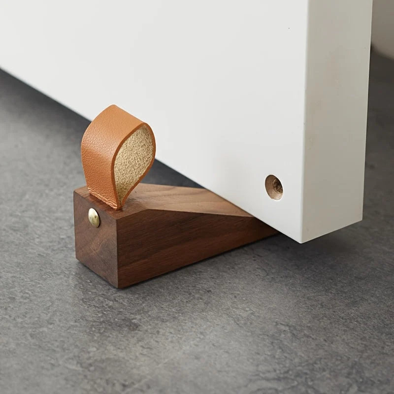 Doorstop Solid Wood Non-Slip Base