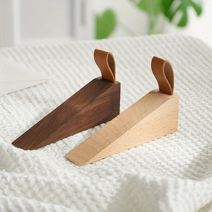 Doorstop Solid Wood Non-Slip Base