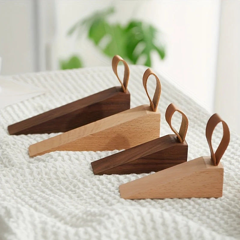 Doorstop Solid Wood Non-Slip Base