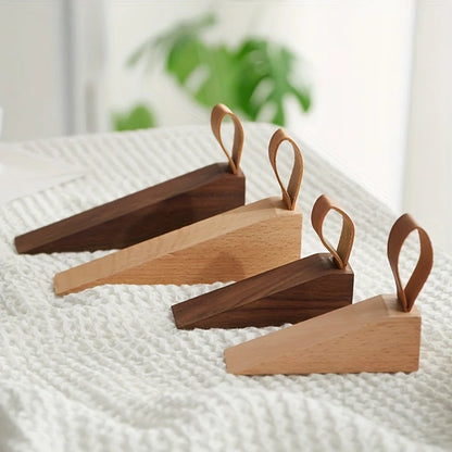 Doorstop Solid Wood Non-Slip Base