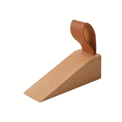 Doorstop Solid Wood Non-Slip Base