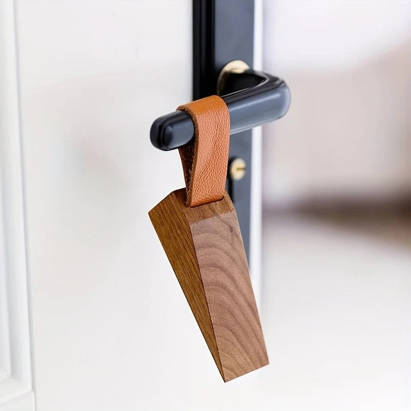 Doorstop Solid Wood Non-Slip Base