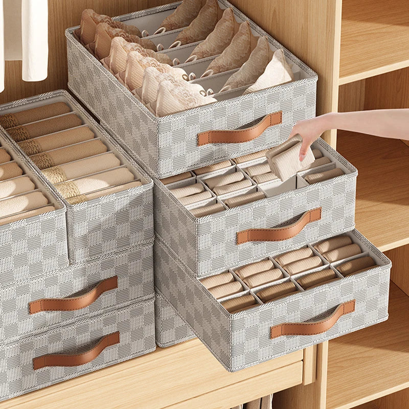 Drawer Organizer Foldable Fabric Multi-Compartment
