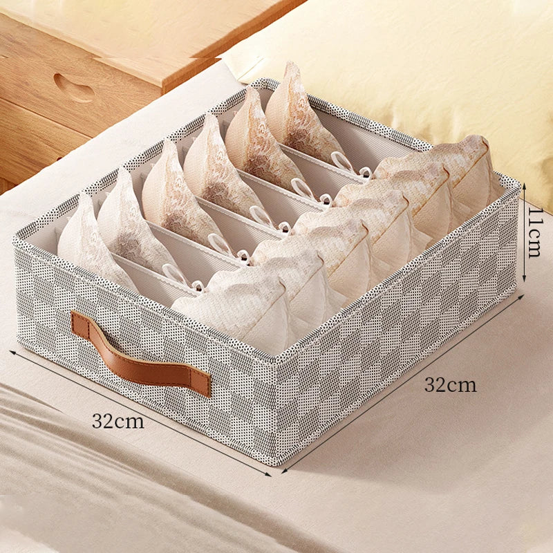 Drawer Organizer Foldable Fabric Multi-Compartment