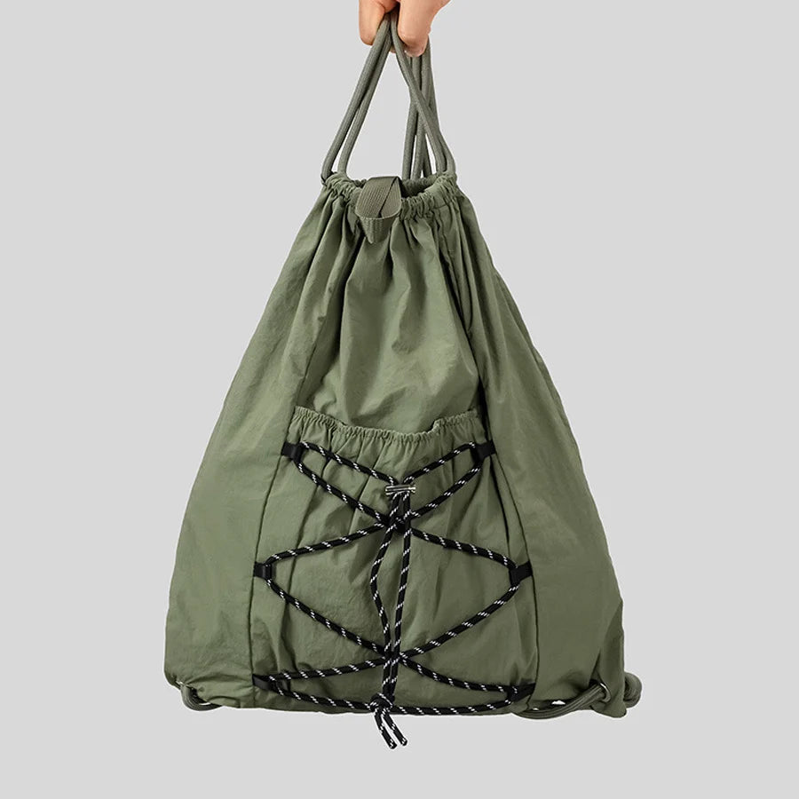 Drawstring Backpack Lightweight Durable Fabric
