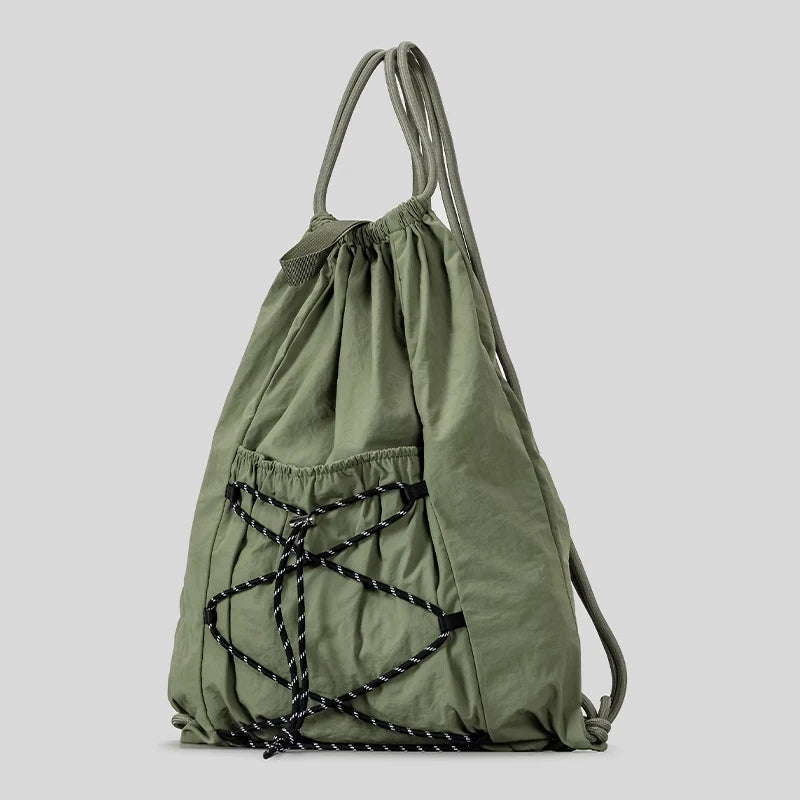 Drawstring Backpack Lightweight Durable Fabric