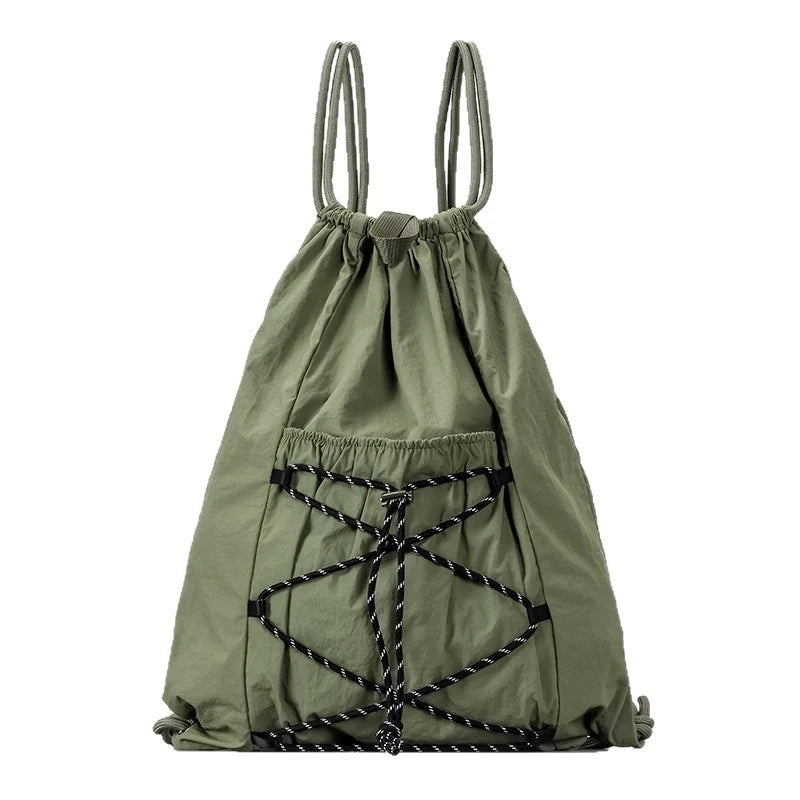 Drawstring Backpack Lightweight Durable Fabric