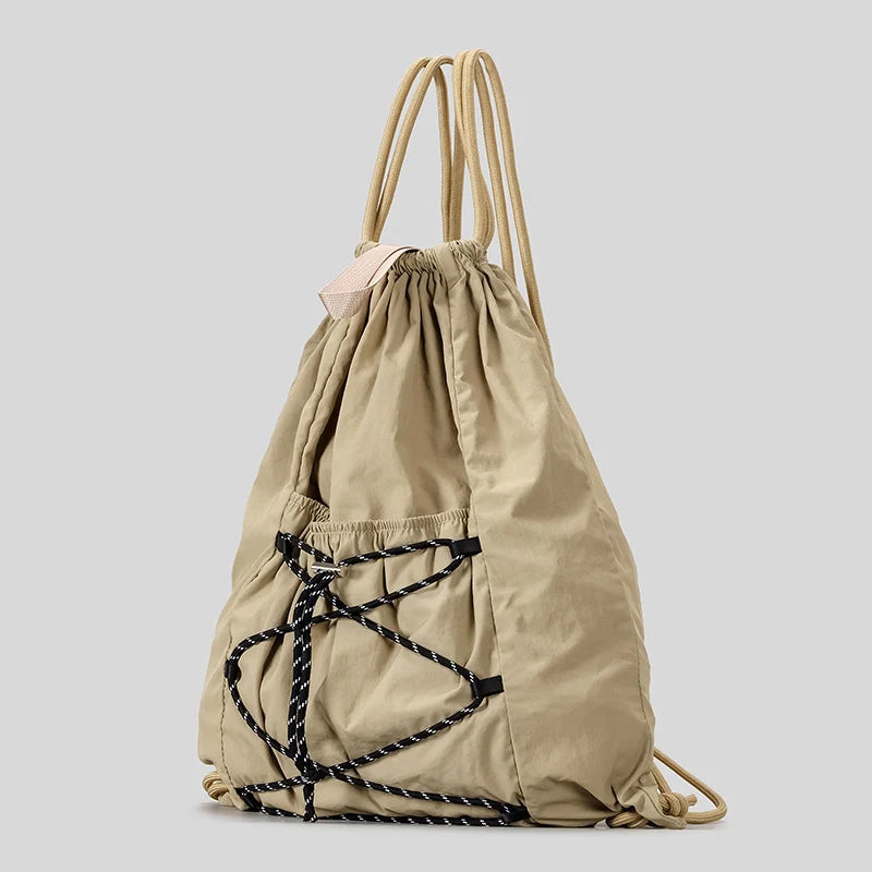 Drawstring Backpack Lightweight Durable Fabric