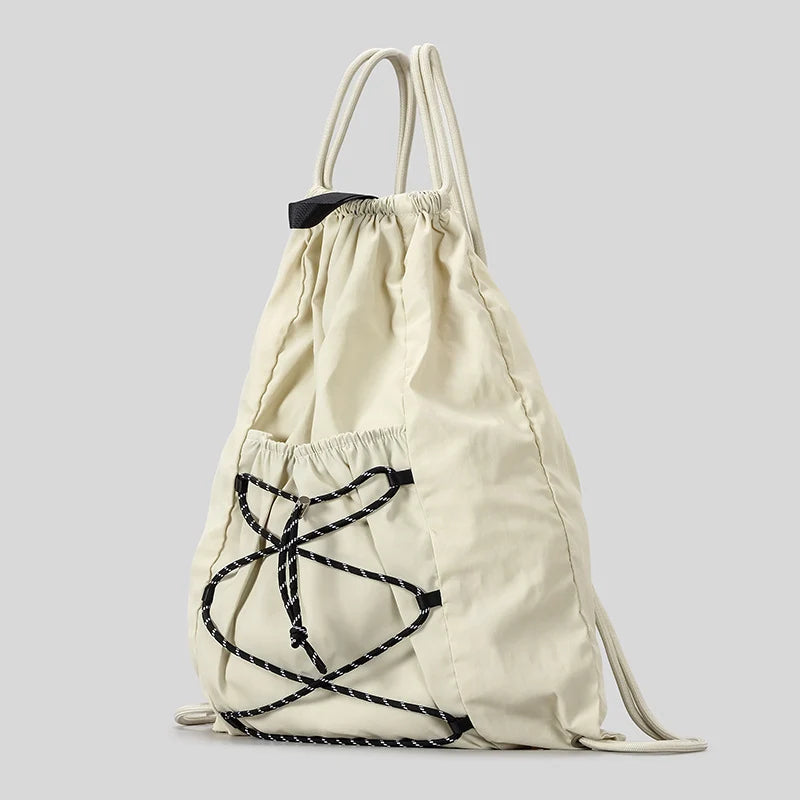 Drawstring Backpack Lightweight Durable Fabric