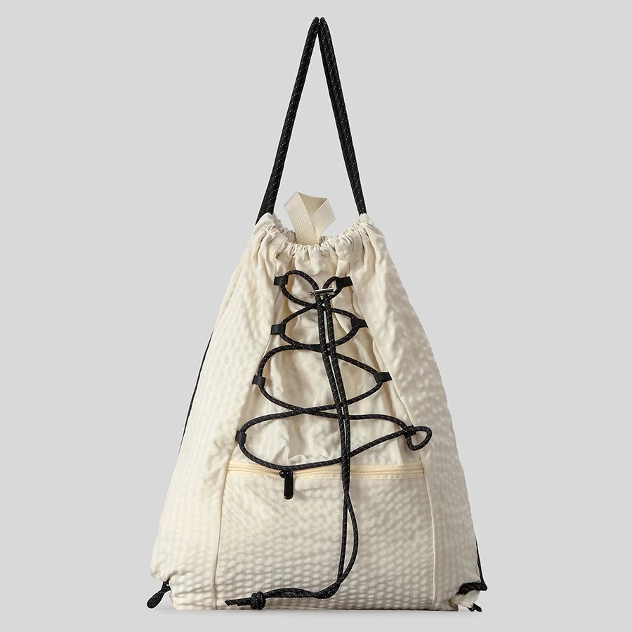 Drawstring Backpack Lightweight Durable Fabric
