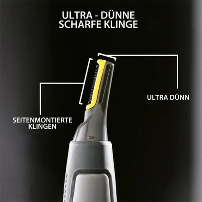 Ear & Nose Trimmer Ultra-Flat Head Titanium-Coated Blades LED